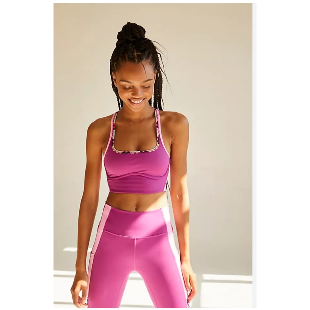 FREE PEOPLE Run Remix Bra (Pink, Purple, Burgundy, Wine) - Picture 6 of 11